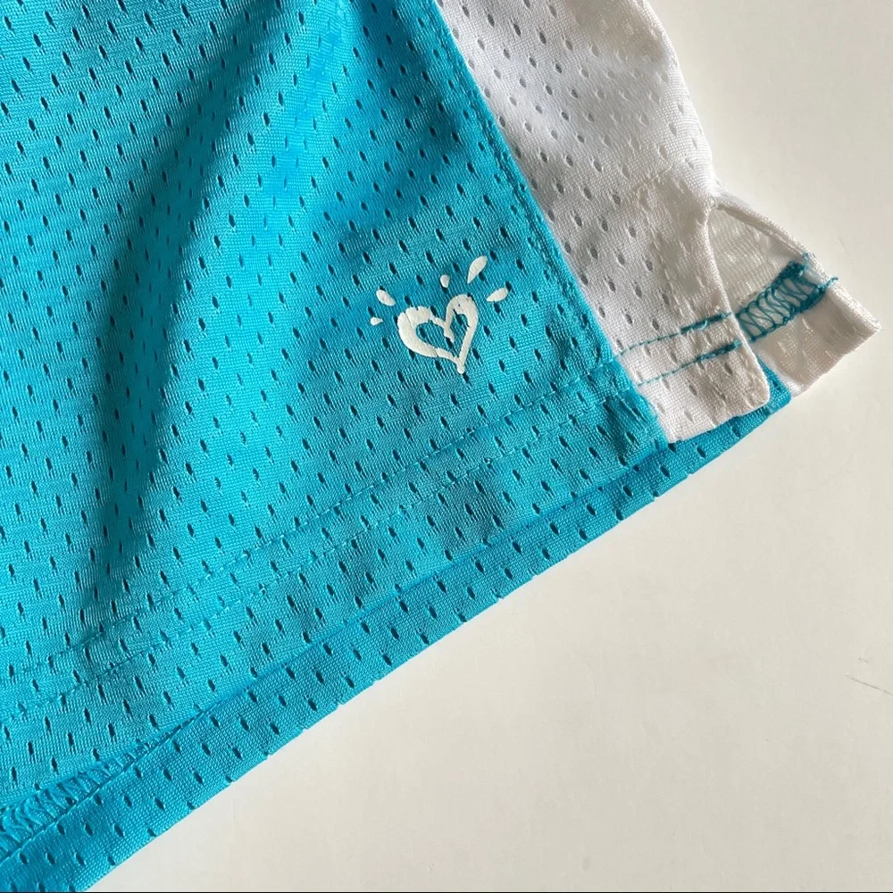 Justice Girls Logo Waist Dolphin Mesh Shorts